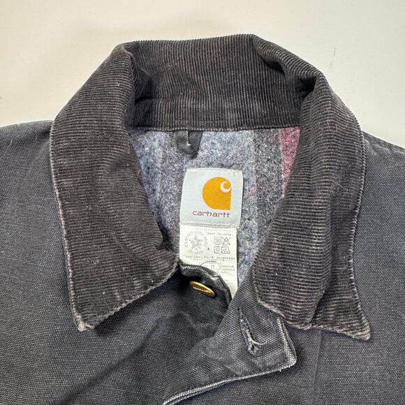 Vintage Carhartt Chore Coat Jacket Mens 48 Blanket Lined Workwear C01 Canvas 90s - Picture 4 of 14